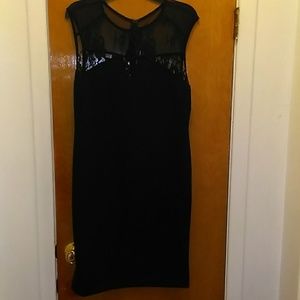 Kardashian kollection black scuba material dress